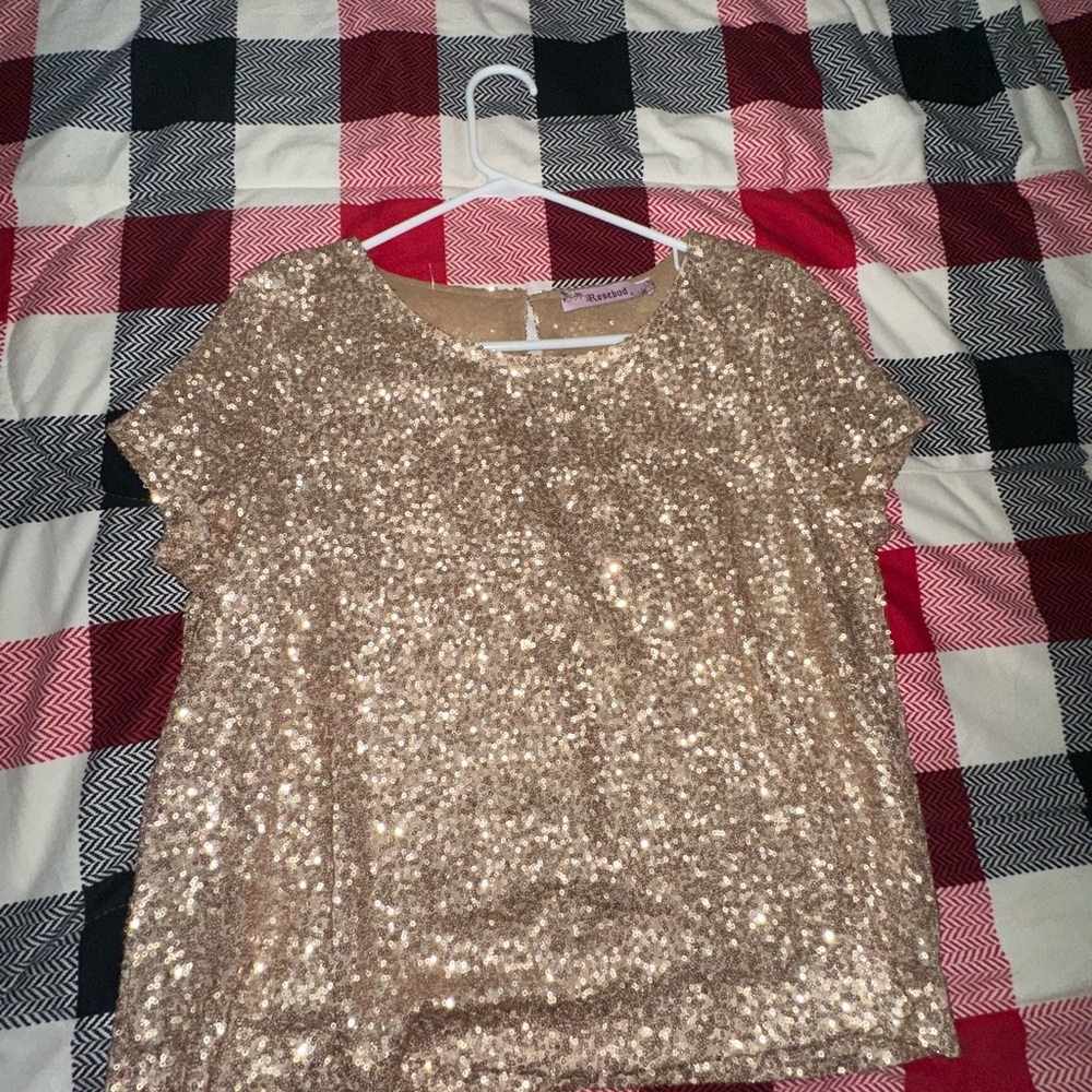 Sequin Gold Top